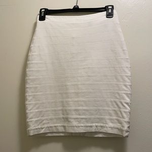 Express white high waisted fitted skirt
